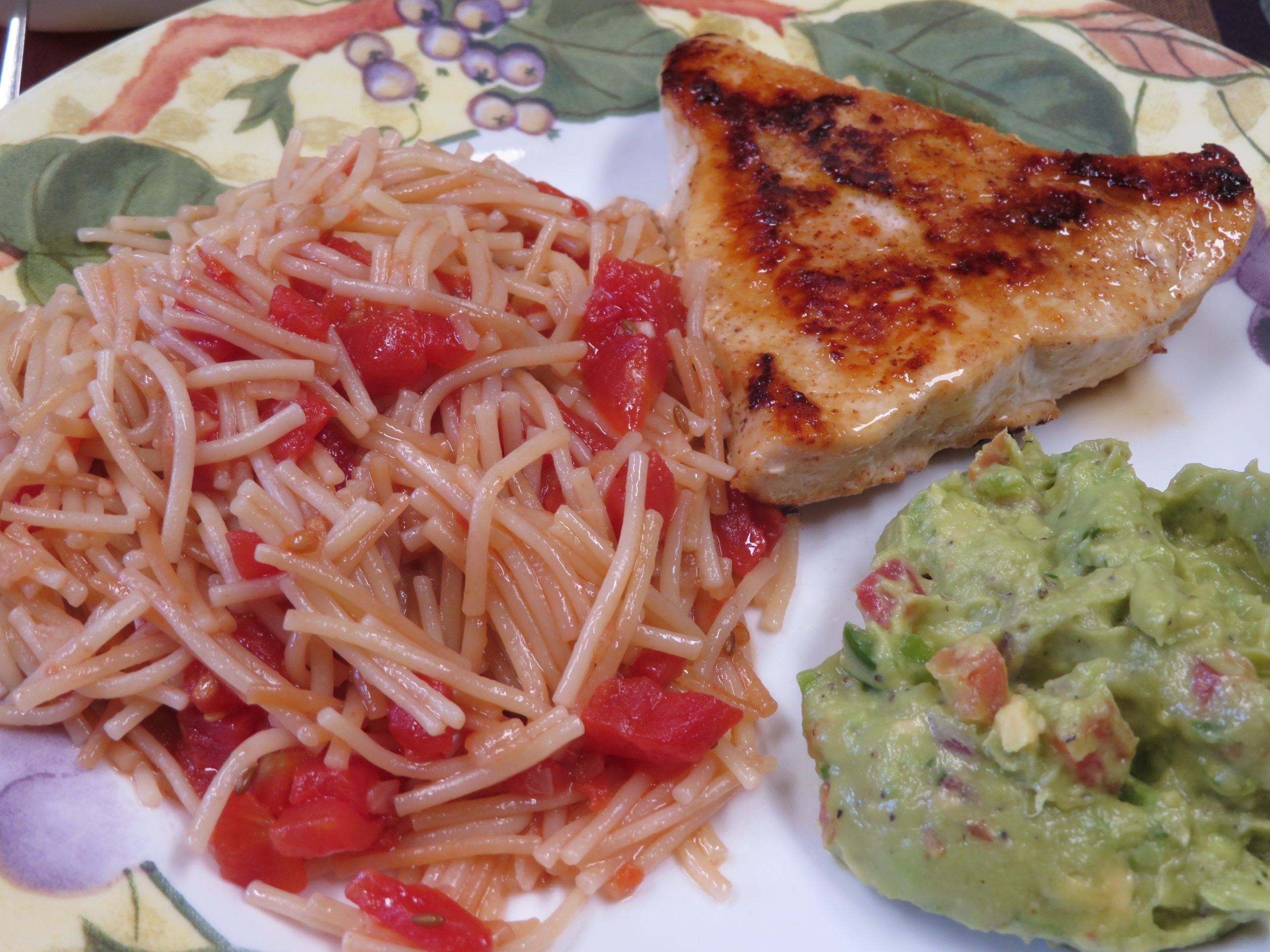 Pantry Fideo on a plate with other food