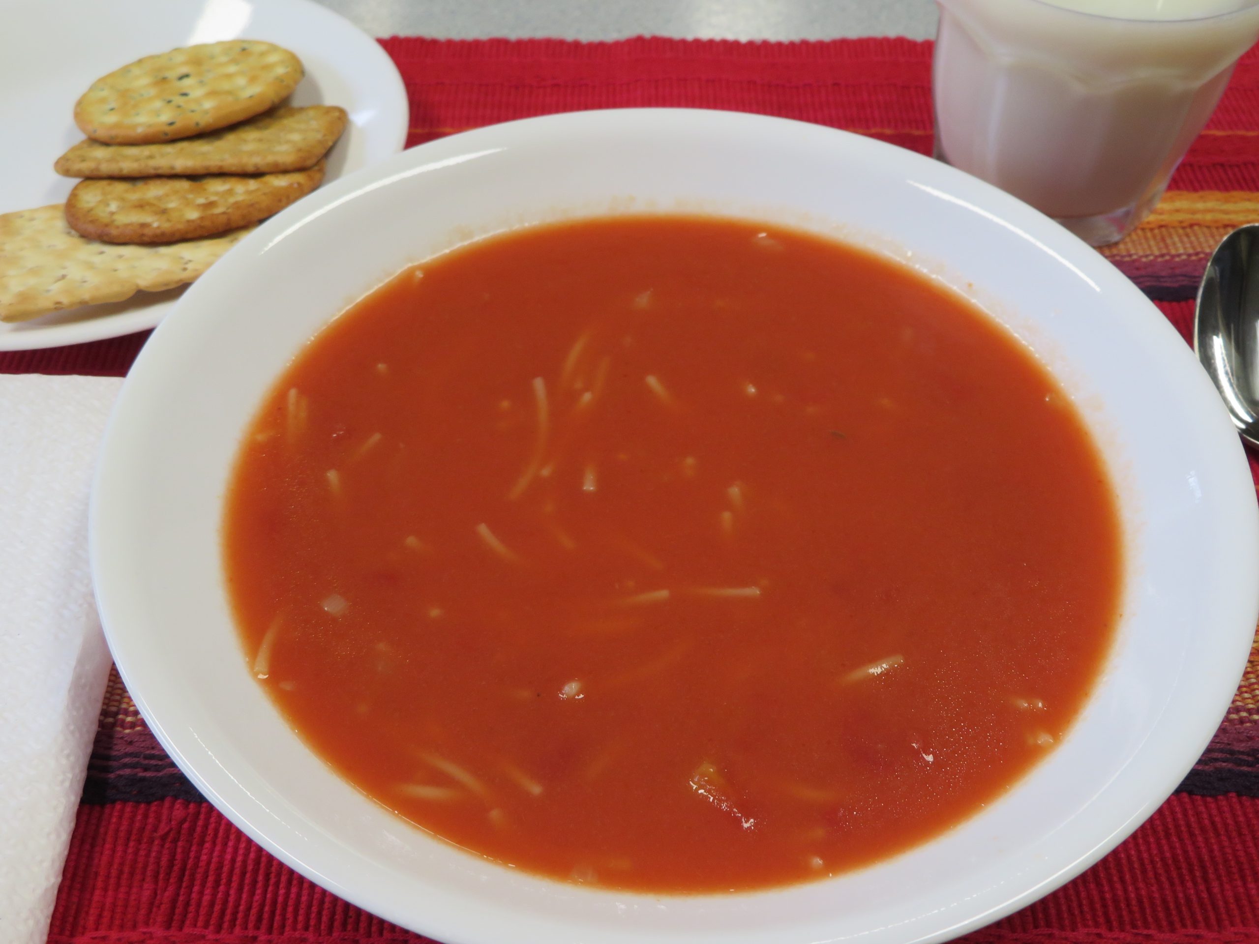 Bowl of Tomato Fideo Soup