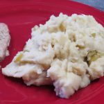 Seasoned Green Chile Potatoes on a plate