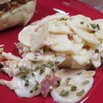 Bacon Ranch Potato Salad on a plate