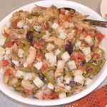 A serving bowl of Salad Nicoise