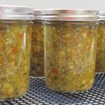 Pint jars of sweet zucchini relish