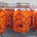 Pint jars of Brown Sugar Carrots