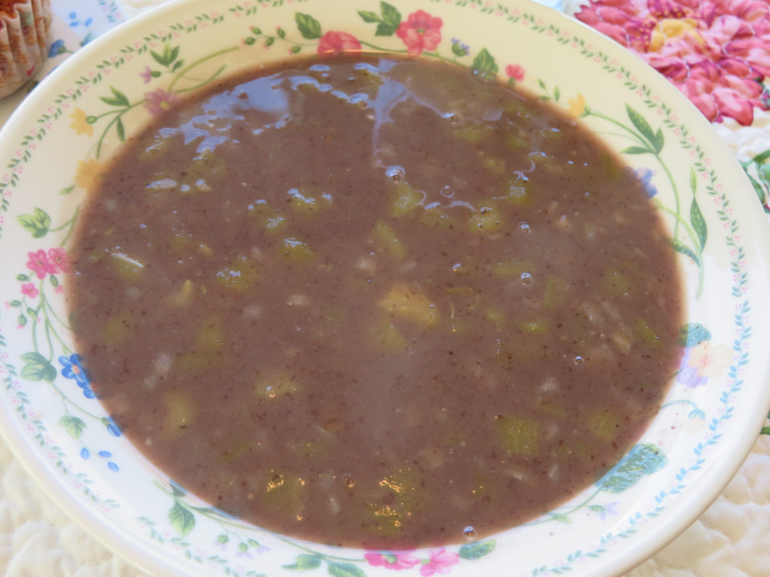 A bowl of Black Bean Soup