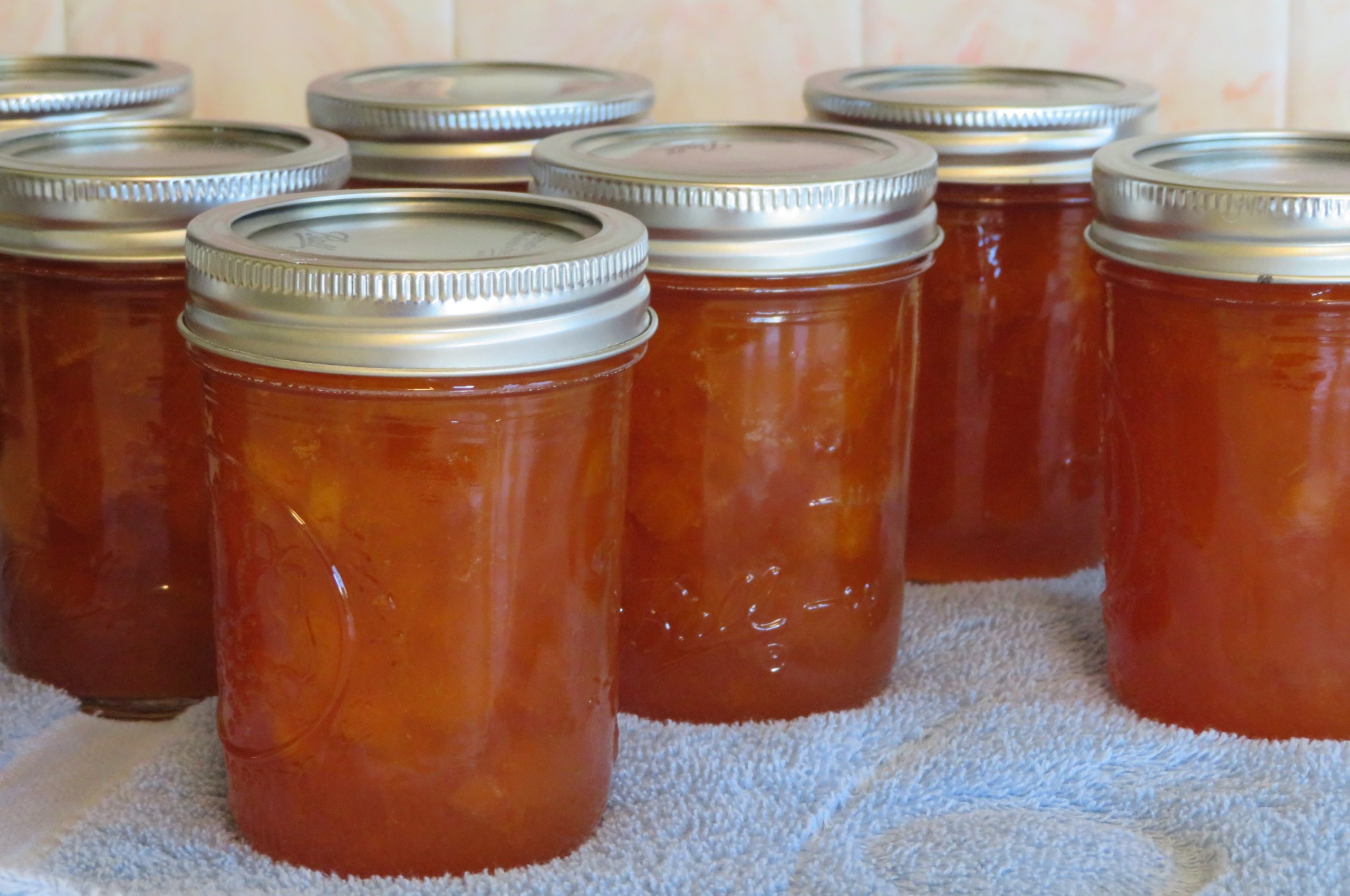 8-ounce jars of apricot jam