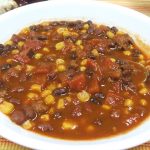 Tex Mex Stew in a soup bowl