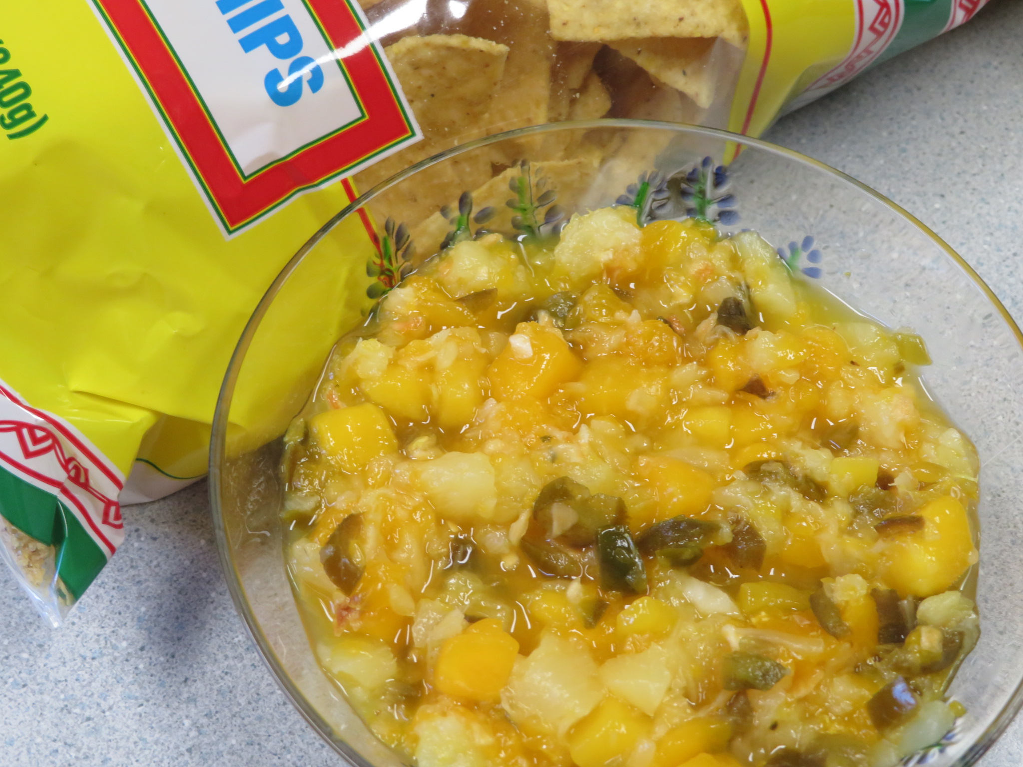 Tropical Fruit Salsa and tortilla chips