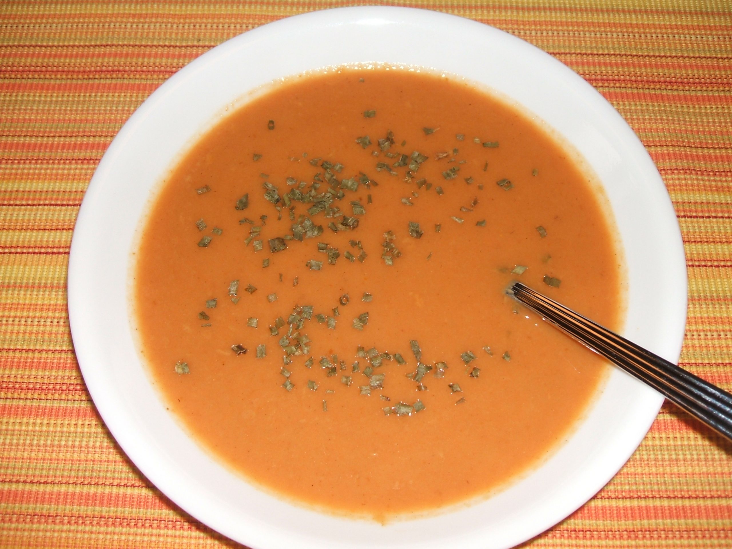 A bowl of Apple Pumpkin Bisque