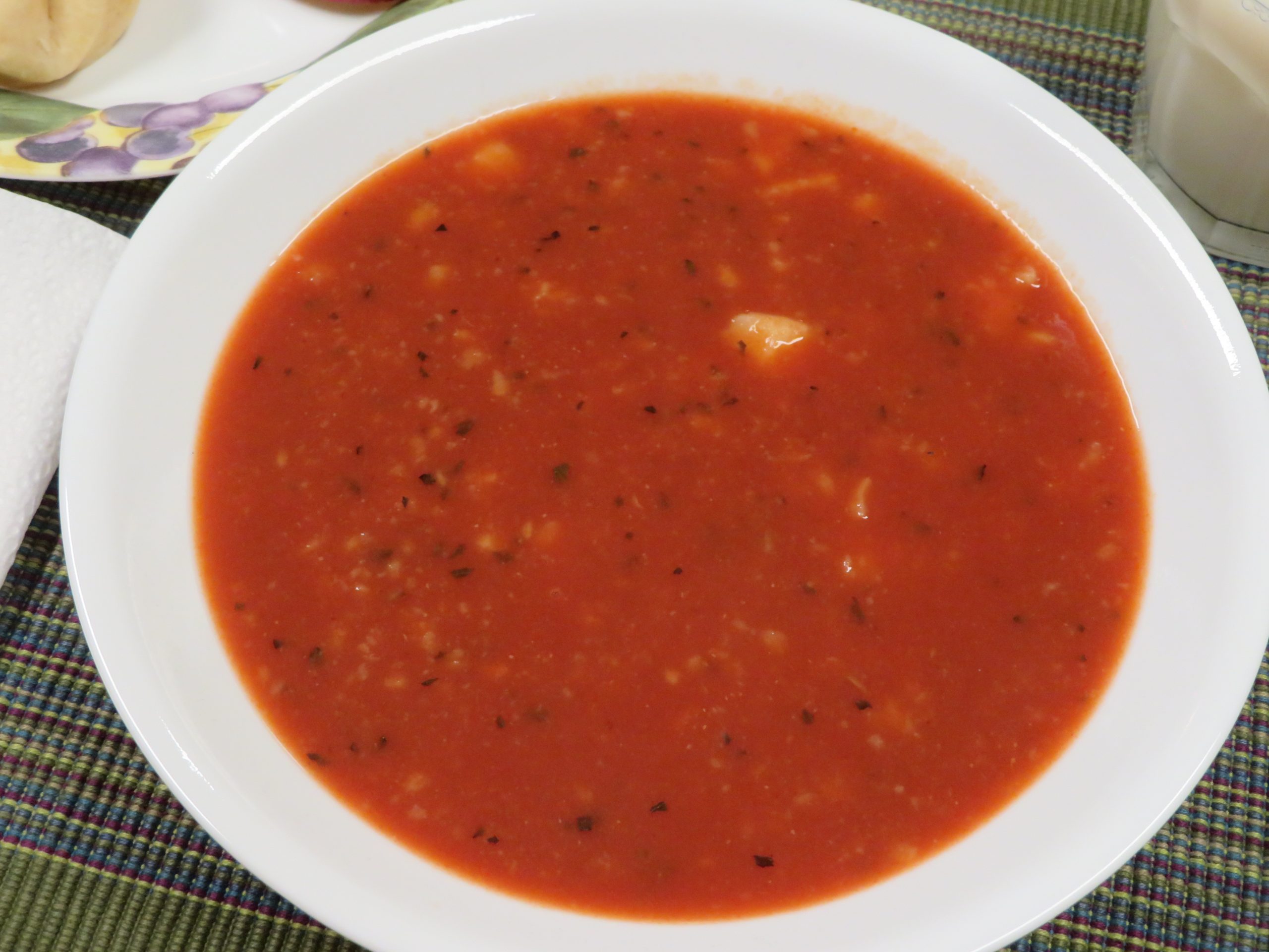 A bowl of Potato Tomato Soup