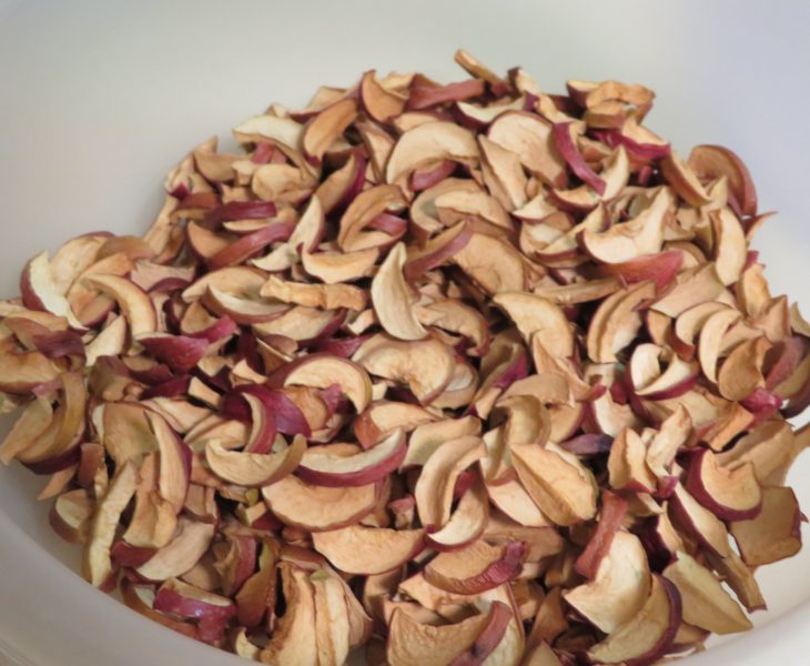 A bowl of small dried apples